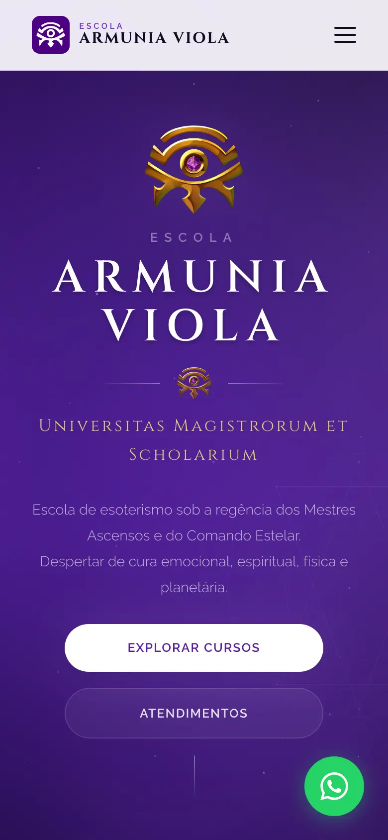 Home page of the Escola Armunia Viola website